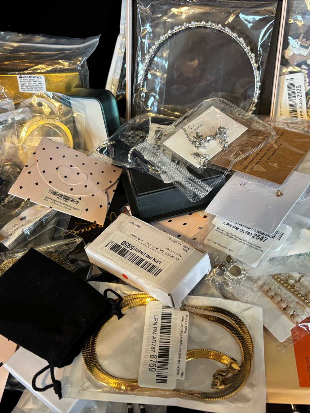 Assorted Fashion Jewelry Lot with Gold & Silver Pieces